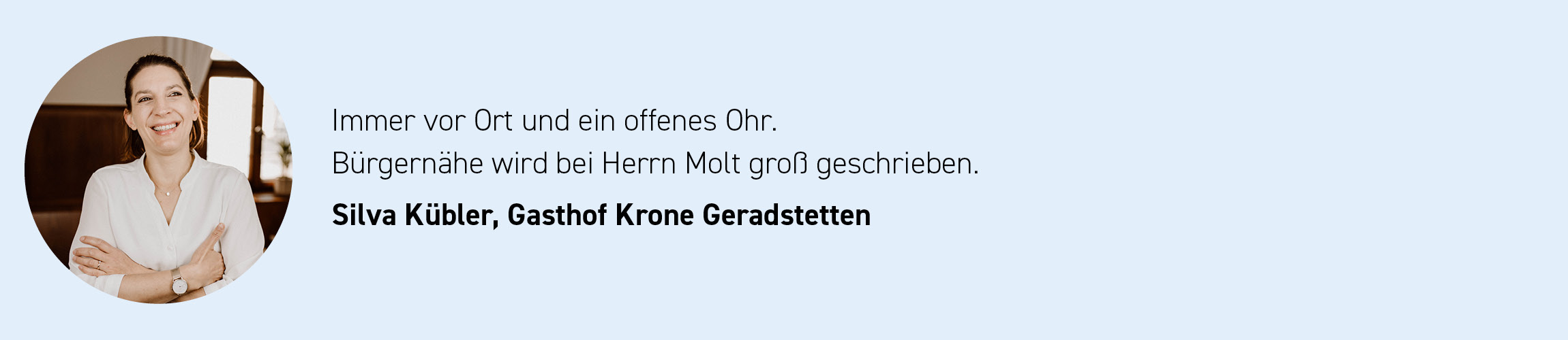 Silva Kübler für Reinhard Molt